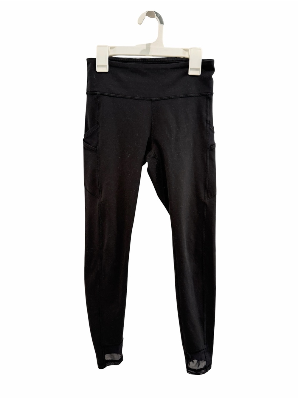 Girls Black Ivivva Leggings with Pockets and Mesh